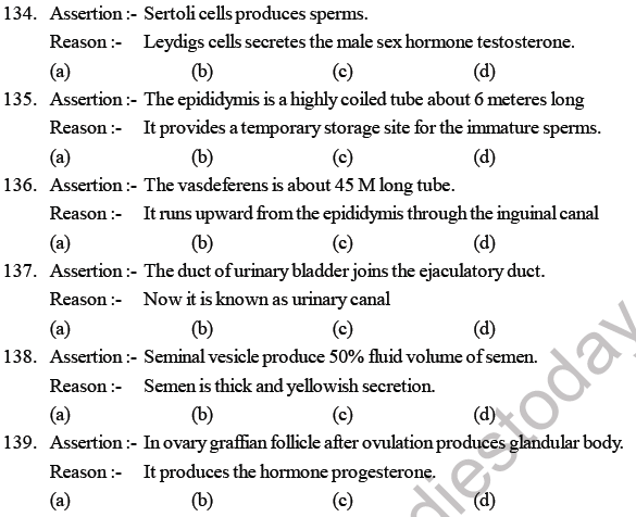 Neet Biology Human Reproduction Mcqs Set B Multiple Choice Questions 6241